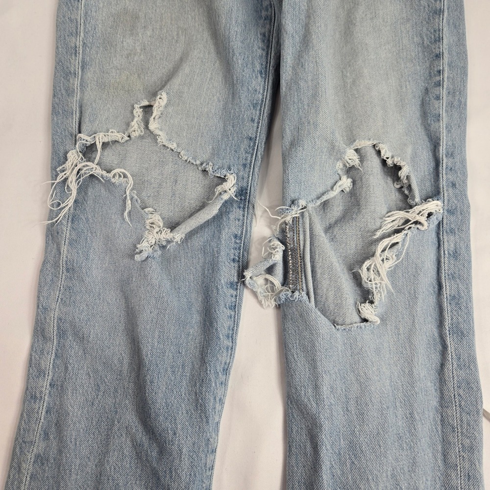 Abercrombie & Fitch Langdon Skinny Jeans Ripped Distressed Lt Wash‎ 30x32 Thrash - Picture 12 of 15
